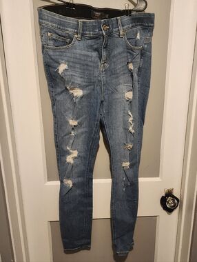 Torrid Distressed Light Blue Skinny Jeans, Size 16R